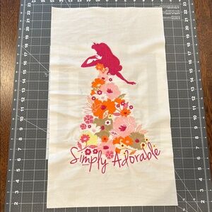 Simply Adorable Embroidered Fabric Panel